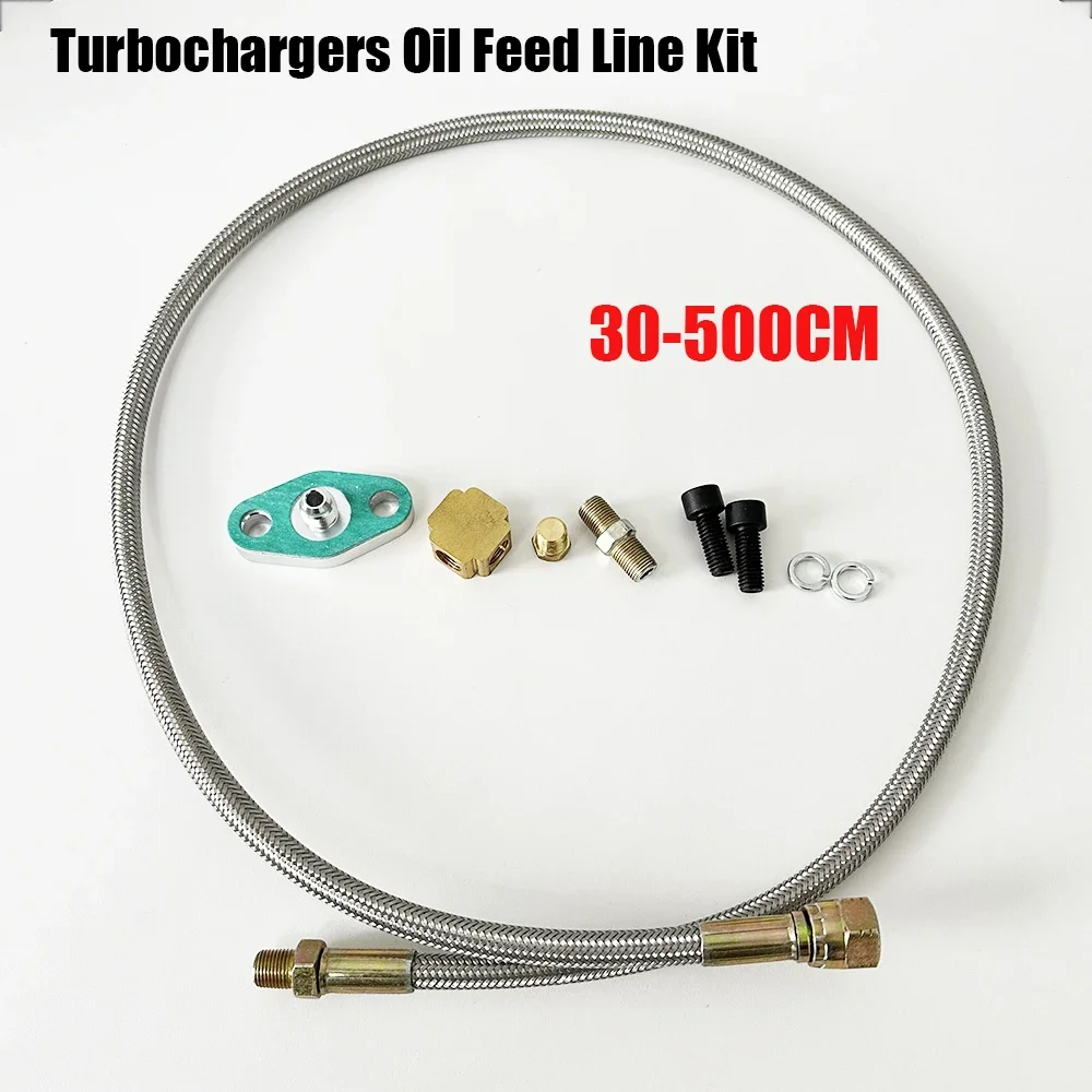 Flexible Hose Braided - Turbo Oil Feed Line Kit Oil