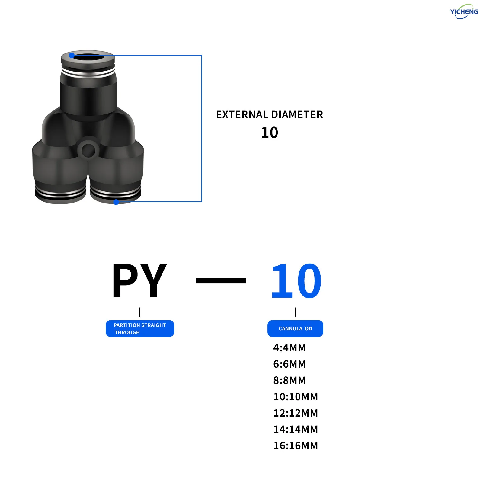 10MM ID Hose Connector Y Split - Push Fit Connector avis et prix