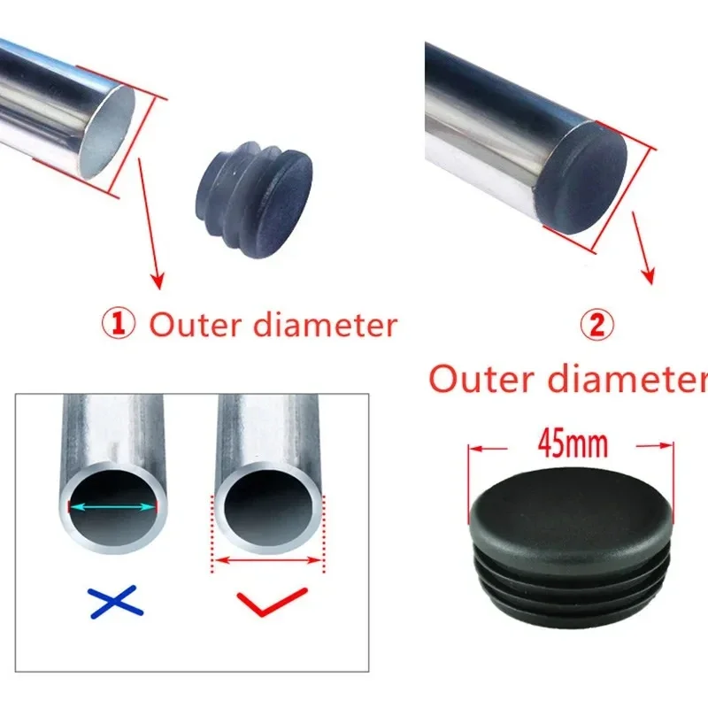 Black Round Pipe Plug 10-60mm  - Plastic Pipe Clip avis et prix