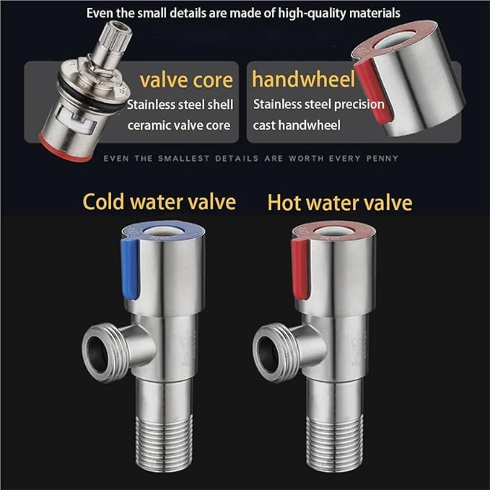 Stainless Steel Hot Cold Inlet - Toilet Fill Valve avis et prix