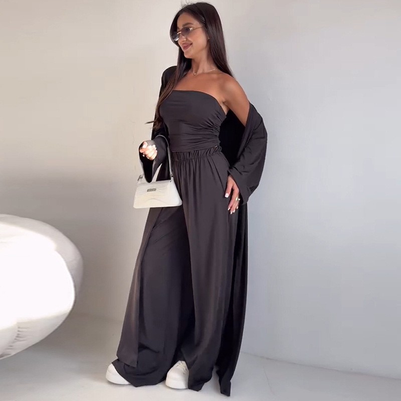Pants Sets Women Solid Color L - Pipe Bending Spring avis et prix