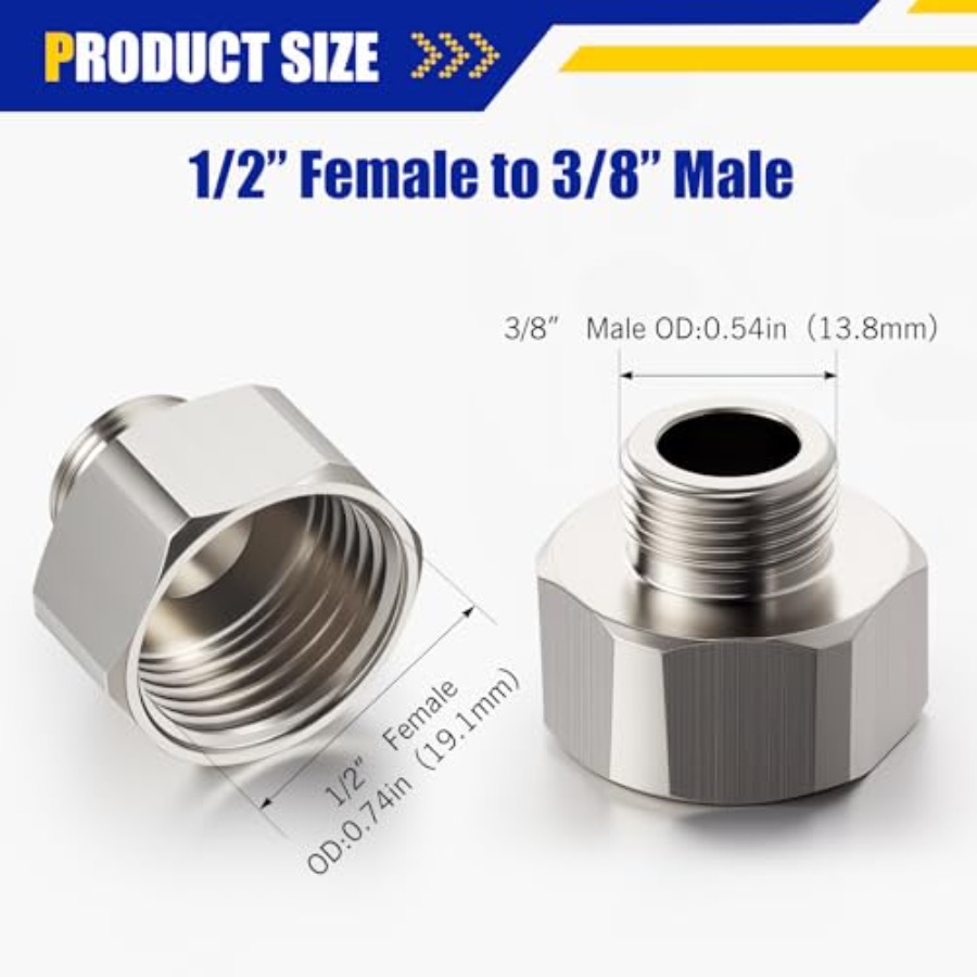8 Pcs Brass Water Line Adapter - Compression Fitting Brass avis et prix