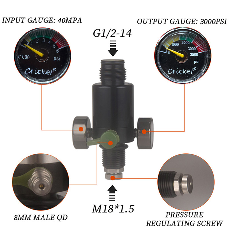 HPA Scuba M18*1.5 Pressure Reg - Float Ball Valve avis et prix