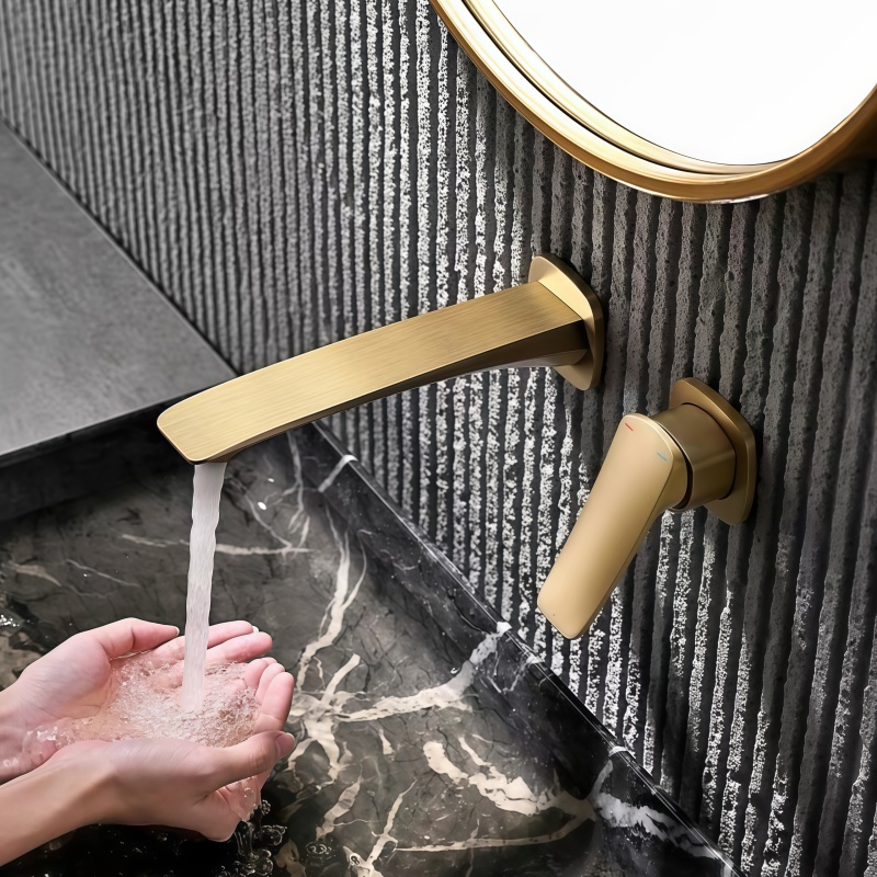 Gold Concealed Bathroom Faucet - Basin Mixer Cartridge avis et prix