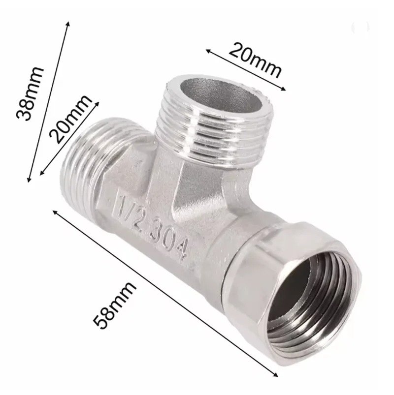 Stainless Steel T Adapter G1/  - Shower Valve Cartridge avis et prix