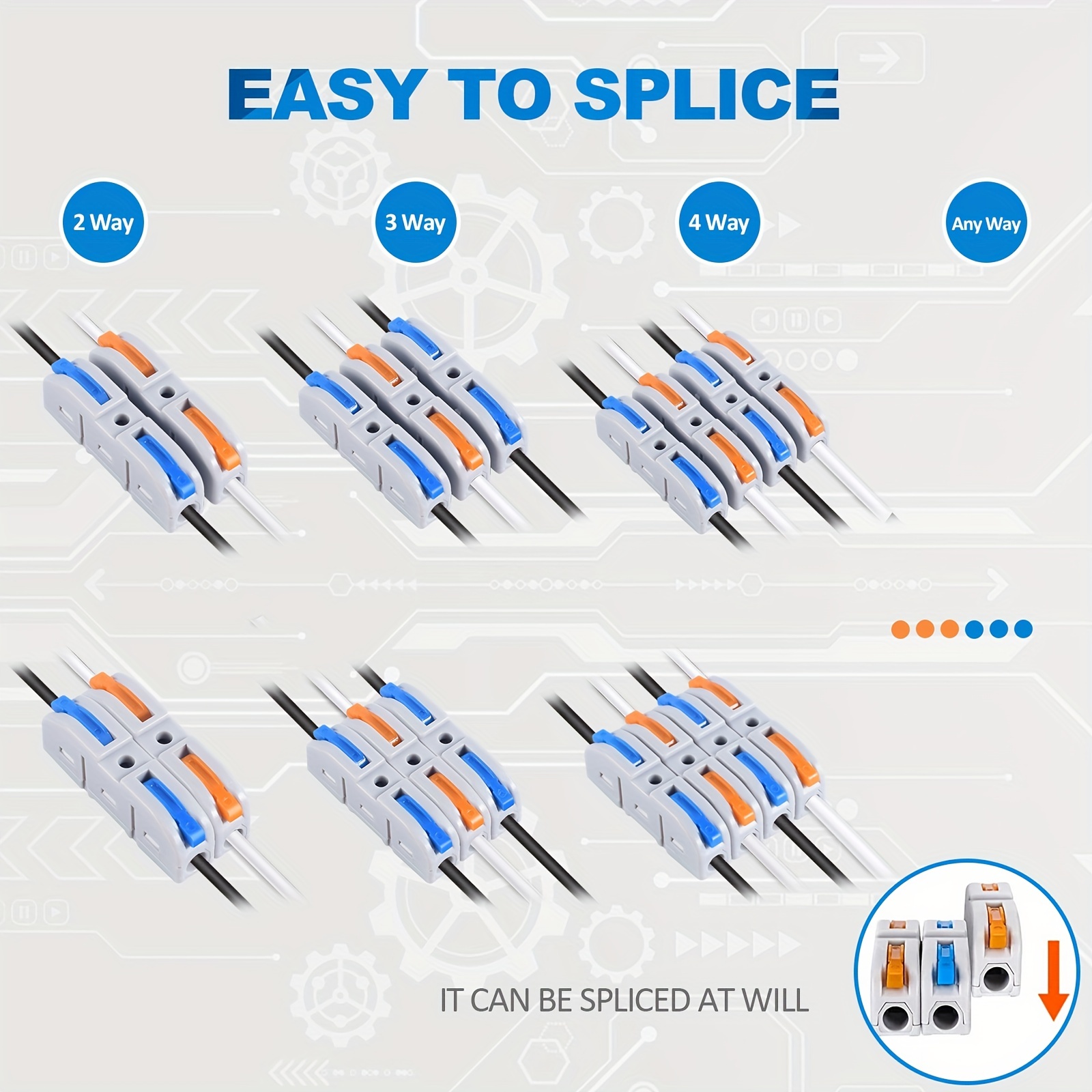 Lever Wire Connectors, 10pcs/6 - Push Fit Connector avis et prix