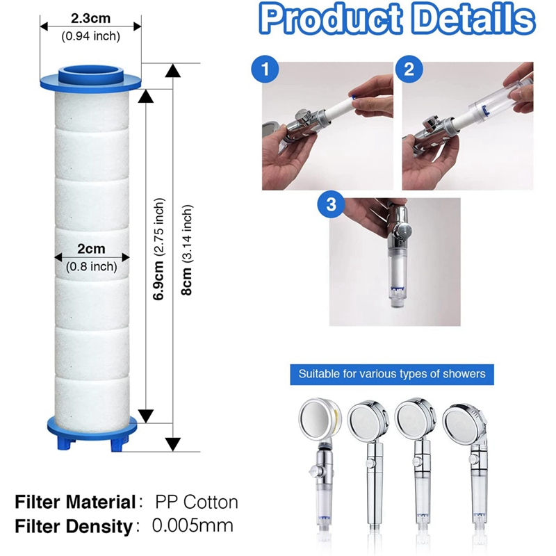10Pcs  8x2.4cm Bathroom Shower - Shower Valve Cartridge avis et prix