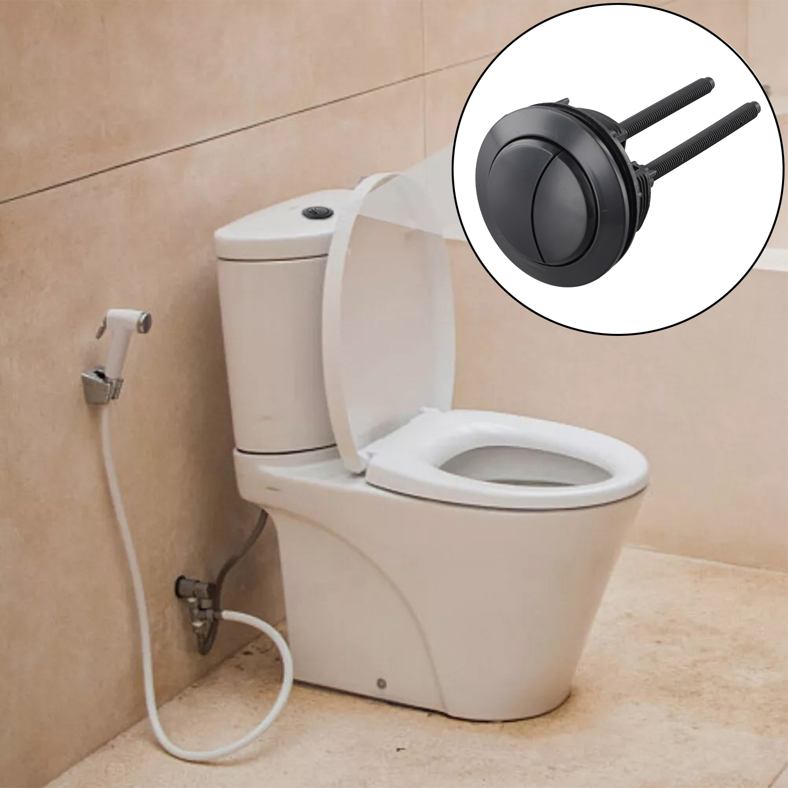 Black Toilet Flush Button 38mm - Toilet Fill Valve avis et prix