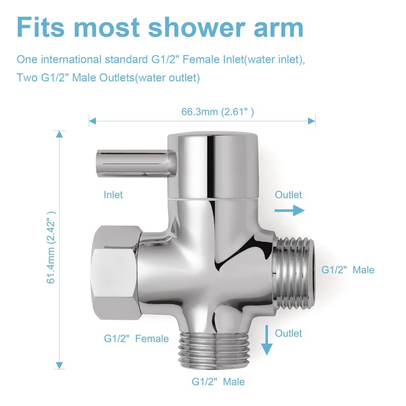 Brass Metal 3 Way Shower Head  - Shower Valve Cartridge avis et prix