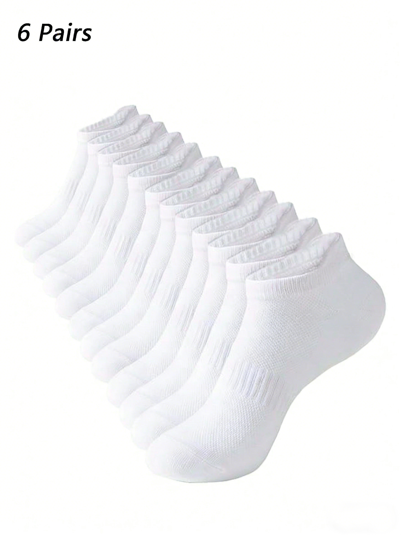 6 Pairs Women Men White Ankle  - Pipe Bending Spring avis et prix