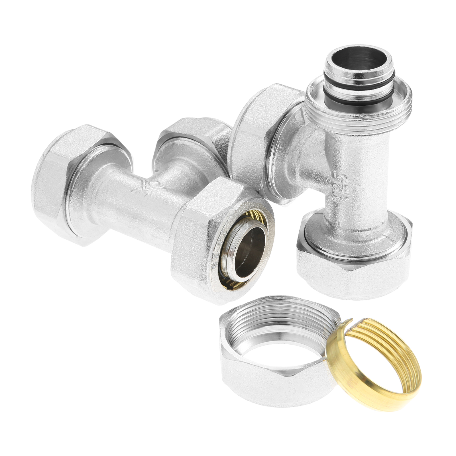 2Pcs 3/4’’ Tee Air Line Fittin - Compression Fitting Brass avis et prix