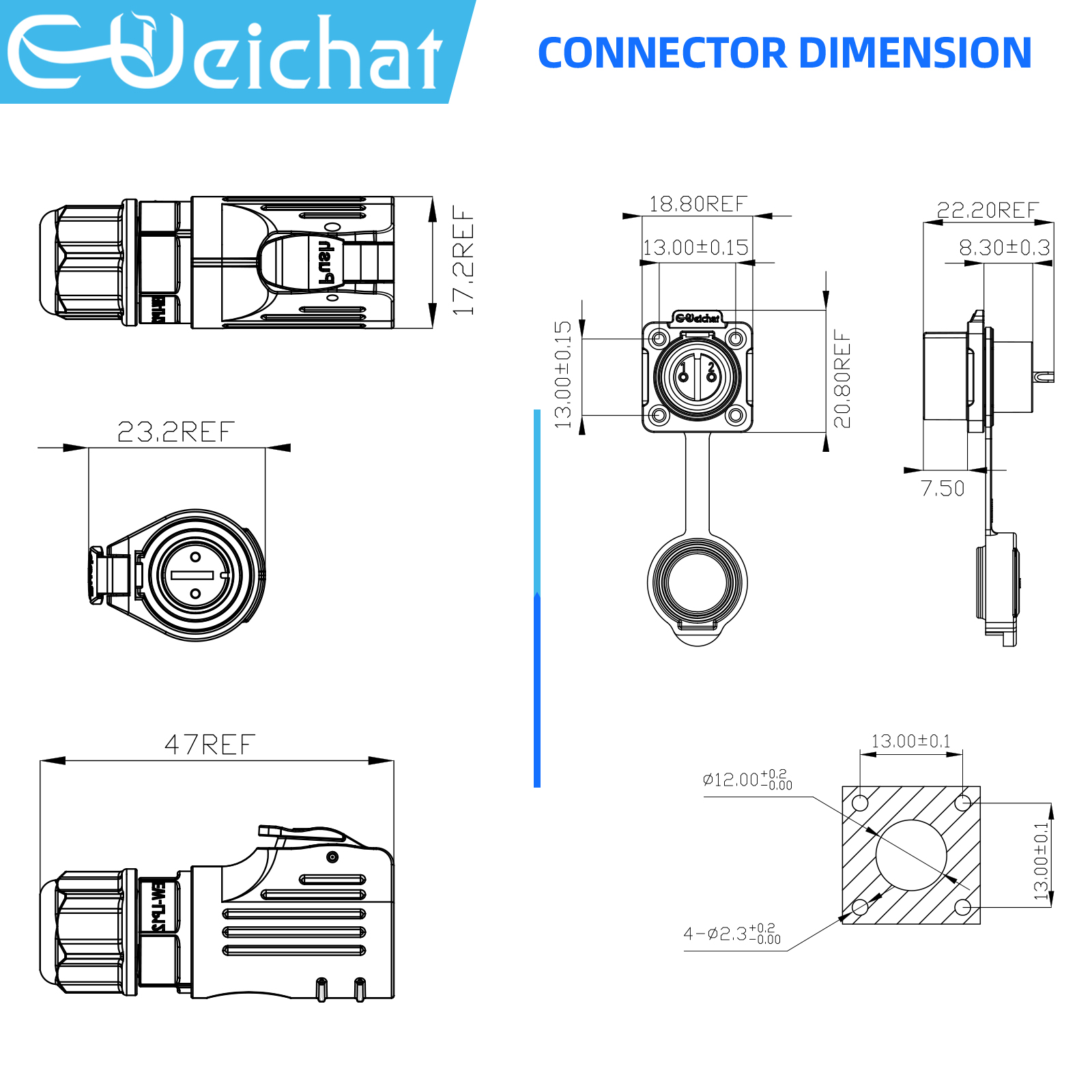LP12 M12 IP68 Waterproof Outdo - Push Fit Connector avis et prix