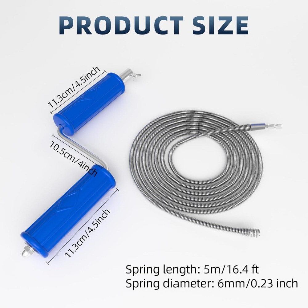 Drain Snake 16.4ft x 6mm Auto  - Drain Snake Flexible avis et prix