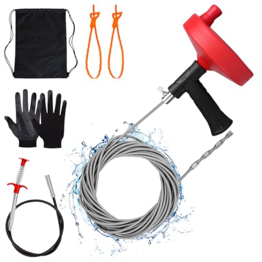 【Spot goods】Drain Auger 33 ft  - Drain Snake Flexible avis et prix