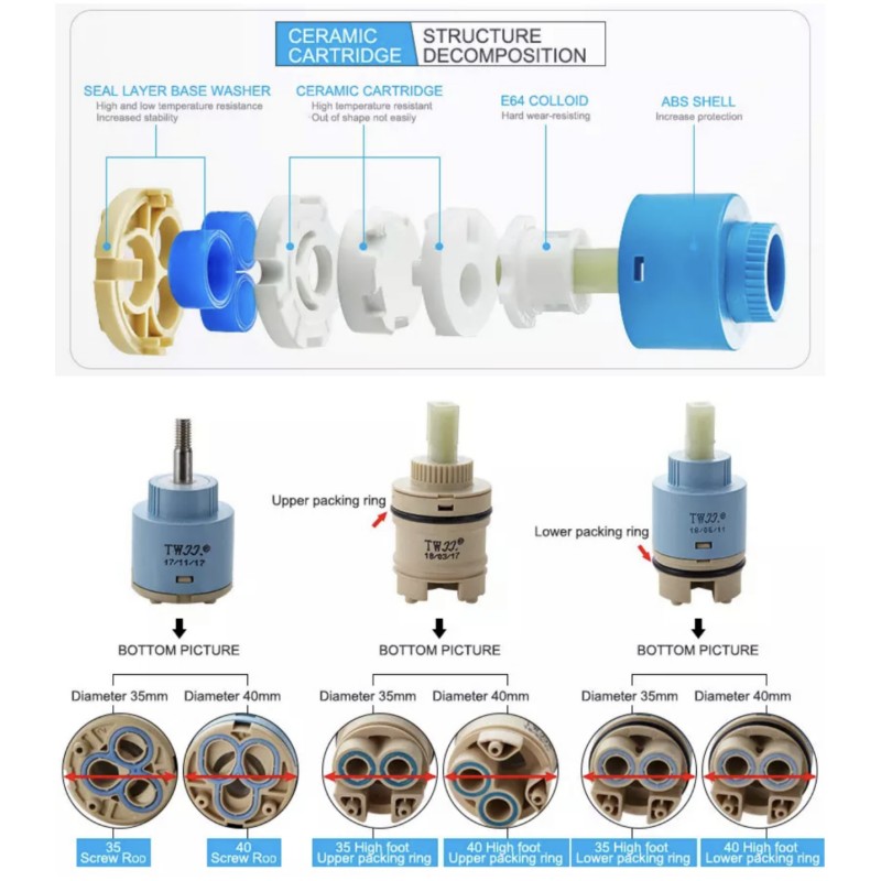 Faucets Mixing Spool Valve 25  - Shower Valve Cartridge avis et prix